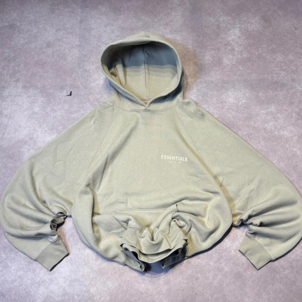 Y2K Fear of God Essentials Sage Green Oversized Hoodie Sweatshirt Mens Fits L